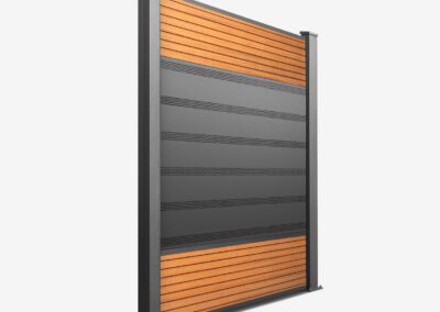 falagotti Solarzaun Eleganza schräg Designverkleidung Rückseite