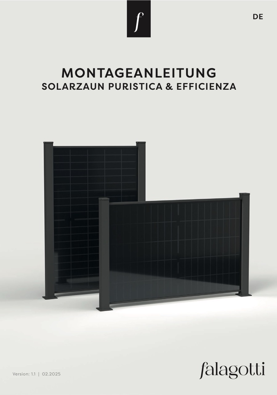 Solarzaun Efficienza Puristica Anleitung