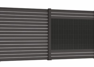 Solarzaun Aluna mit Anbaufeld